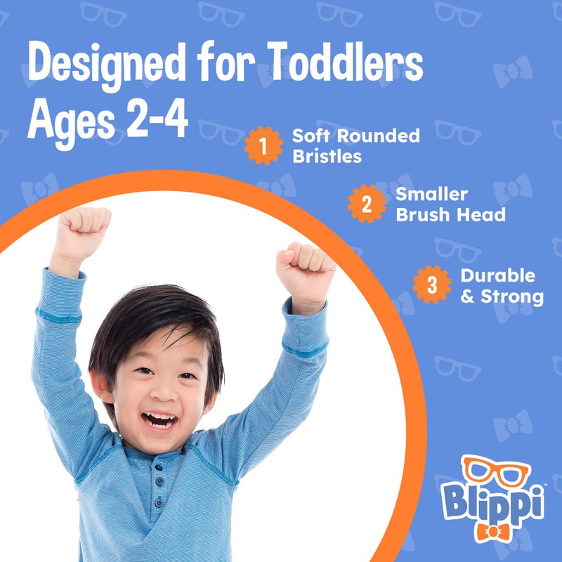 Brush Buddies Blippi Kids Toothbrushes, Manual Toothbrushes for Kids, Toothbrush for Toddlers 2-4 Years, Blippi Childrens Toothbrush, Soft Toothbrushes, 6PK - Image 3